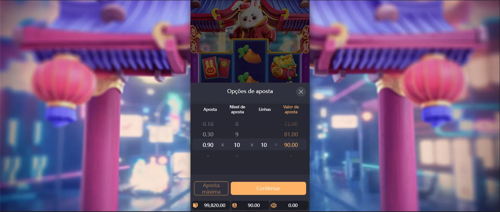 Fortune Rabbit bonus icons